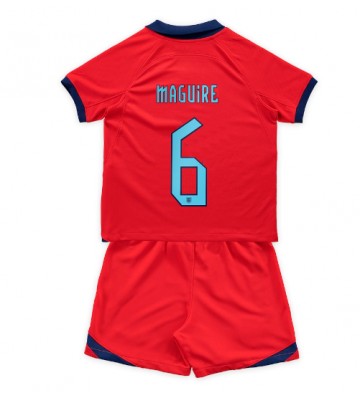 England Harry Maguire #6 babykläder Bortatröja barn VM 2022 Korta ärmar (+ Korta byxor)